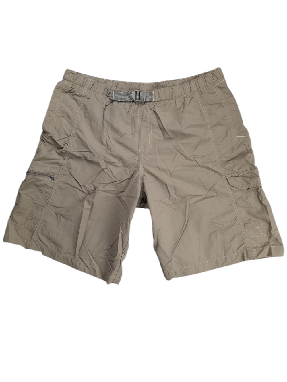 Columbia Omni-Shade Nylon Khaki Belted Cargo Shorts SZ XL